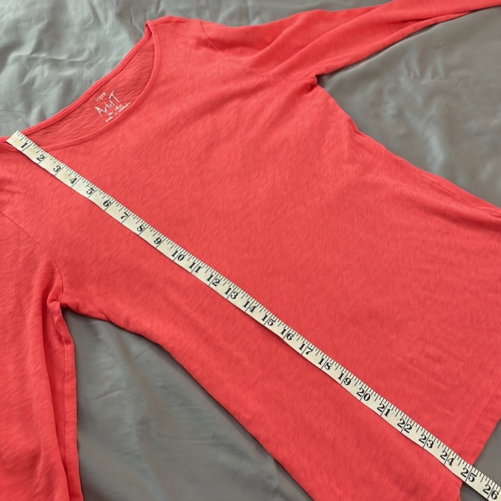 J.Crew long sleeve cotton tee | color: pink | size medium - Picture 6 of 6